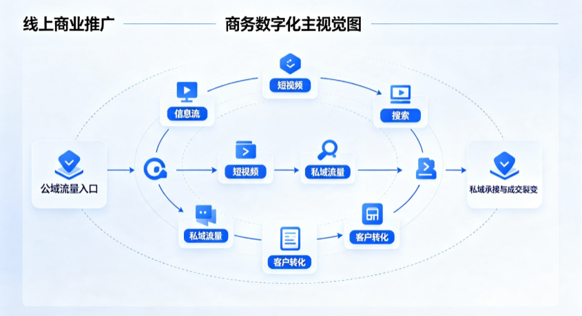 景县线上商业推广怎么做？全域流量闭环搭建与低成本转化实战指南